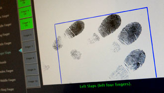 Finger prints to find if a person is undocumented.
