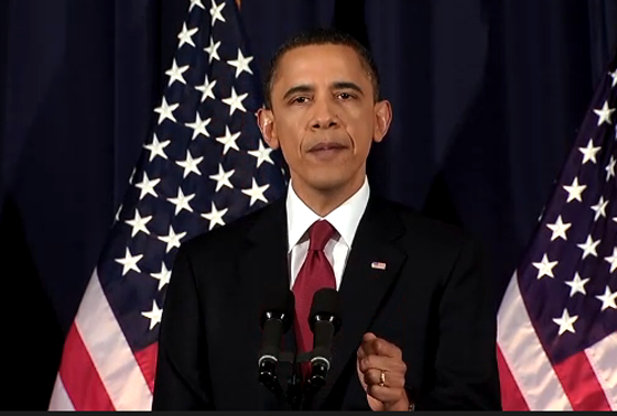 Presidente Obama dirigiéndose a la nación. Foto Casa Blanca