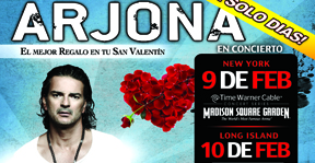 Arjona se presenta este domingo en el Nassau Coliseum de Long Island y QueensLatino regala 3 boletos entre los participantes. 