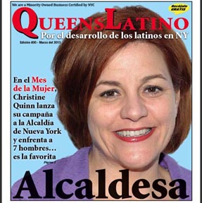 Portada de la edición de marzo del 2013 de QueensLatino.