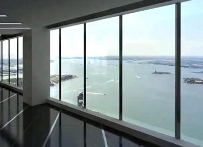 Parte de la vista que tendrá el edificio en donde quedaban las Torres Gemelas. 