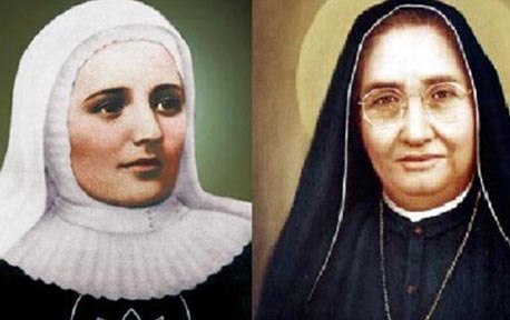 Nuvas Santas: Madre Laura de Colombia, a la izquierda, y madre Lupita de México. 