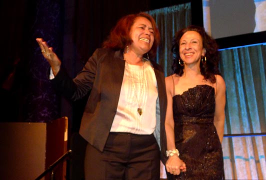María Alejandra Rodríguez y María Hinojosa en el restaurante Cipriani de Manhattan. 