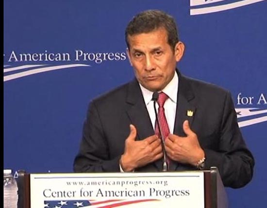 El presidente peruano Humala en Washington. 