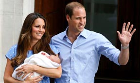 Primera foto del bebé del príncipe Guillermo y K