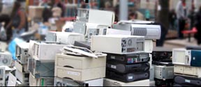 Electronic waste, computers, printers, etc.