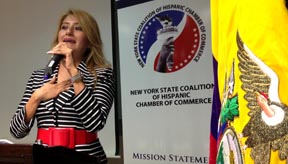 Georgeline Paredes, presidenta de la nueva Cámara de Comercio Ecuatoriana del Estado de Nueva York. Fotos Javier Castaño 