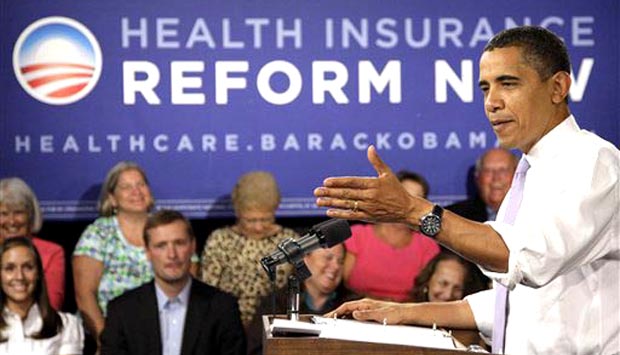 El presidente Obama explicando su plan de salud conocido como ObamaCare. 