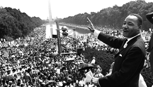 El reverendo Martin Luther King Jr. en Washington hace 50 años.