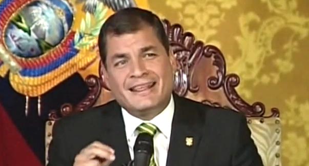 Correa, presidente de Ecuador.