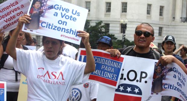 Los inmigrantes no toman vacaciones de verano en su lucha por la Reforma de Inmigración. Foto VOA