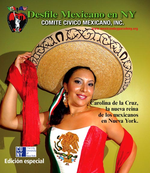 La portada de la revista oficial des Desfile Mexicano en Nueva York que fue distribuida durante la gala. 