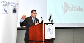Marcelo Rodríguez during the conference. 