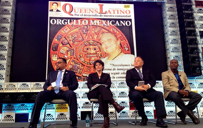 El panel que debatió el papel de la prensa étnica en la ciudad de Nueva York. 