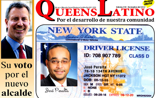 Parte de la portada de la edición de noviembre de este año de QueensLatino.