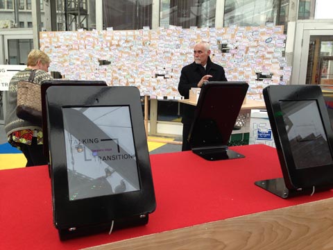 Los iPad en los cuales se pueden dejar comentarios para la administración del nuevo alcalde que se posesiona el primero de enero del 2014.