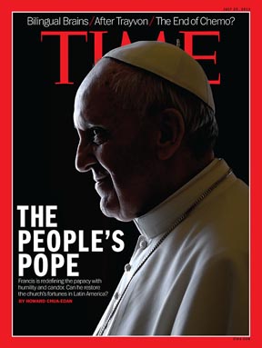 El rostro del Papa Francisco en la portada de Time.