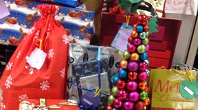 Some of the Christmas gifts distributed by Queens Community House.
