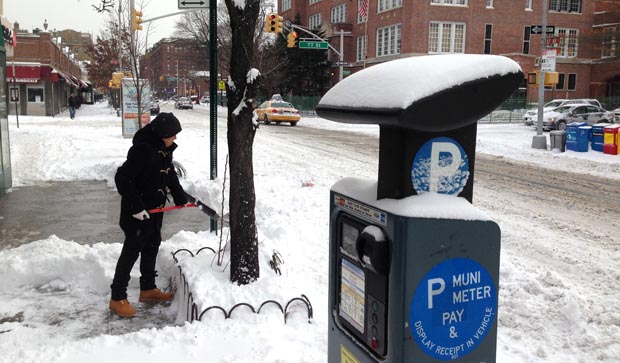 Así despertó Nueva York cueierta de nieve. Fotos Javier Castaño