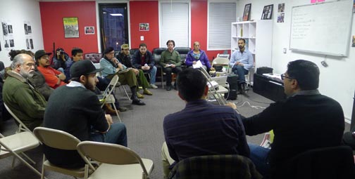 Integrantes de RACA runidos en la organización RUM. Foto Javier Castaño