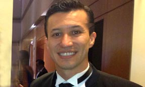 John Moremo, jefe de campaña Jaime Buenahora, quien busca la reelección al Congreso de Colombia. Foto Javier Castaño 