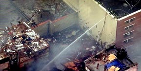 La explosión destruyó dos edificios en Harlem, al norte de Manhattan. 