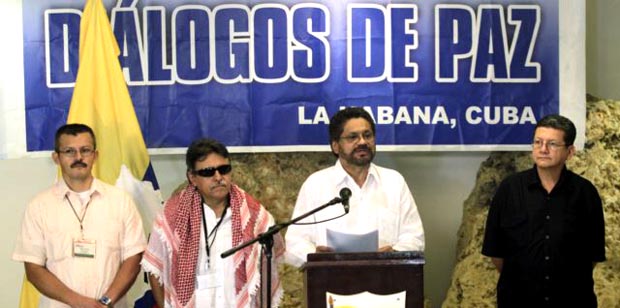 Representantes de las FARC en Cuba. 