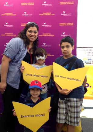 Chevres con sus hijos 