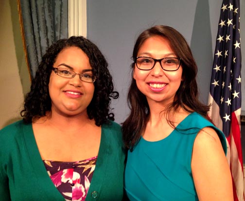 María Caba y Sandra Sandoval, beneficiarias de DACA. 