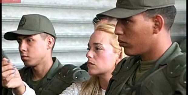 La esposa del líder de la oposición en Venezuela, Leopoldo López.