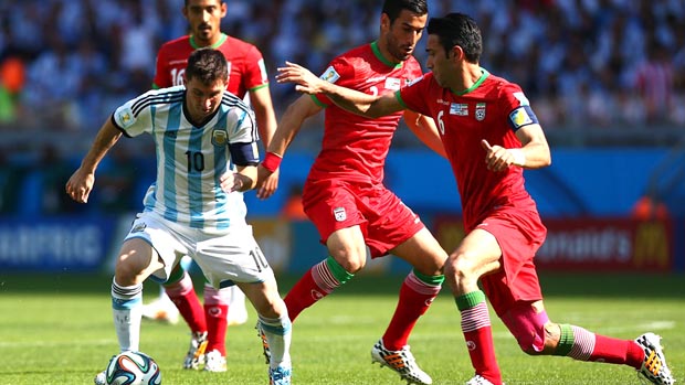 Messi, el número 10 argentino, anotó el gol del triunfo frente a Irán.