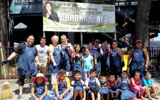 Mother Nature got a little help from 27 volunteers at Corona Plaza this past Saturday. Members of the PS 16 PTA Gardening Club spent the day grooming the plaza’s garden and planting flowers in a nearby green space on 104th Street. They worked under the direction of NYC Parks Queens Director of Horticulture Adriana Jacykewycz. Next month, the gardening club will return to plant colorful annuals.