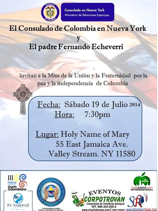Misa colomianos NY