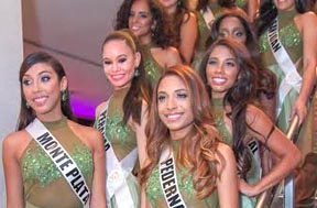 Algunas de las candidatas a Miss Repúblca Dominicana aquí en Nueva York. Foto cortesía