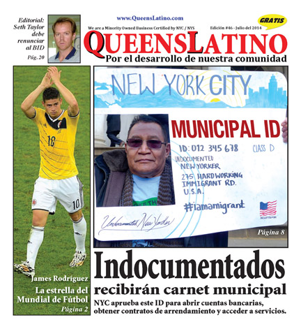 Portada de la edición de julio de QueensLatino en donde destacamos la aprobación del carnet municipal en la ciudad de Nueva York.