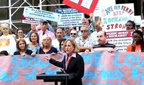 Melinda Katz at City Hall. 