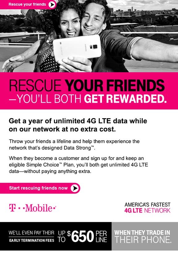 T-Mobile friends and data