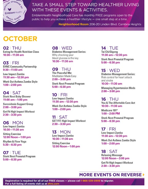 EmblemHealth Neighborhood Care Oct_Calendar_Cambria final-1