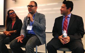 Desde la izquierda, la doctora Silvia Mazzula, Autuan Santana y René Herrera.