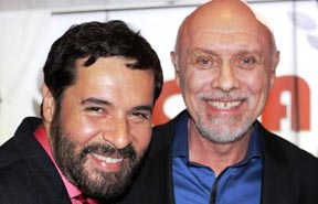 El actor Luis Galli con el célebre actor México-Americano Héctor Elizondo. Fotos Roberto Bustamante