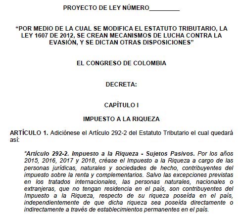 QueensLatino obtuvo copia del documento que podría convertirse en proyecto de ley en Colombia.