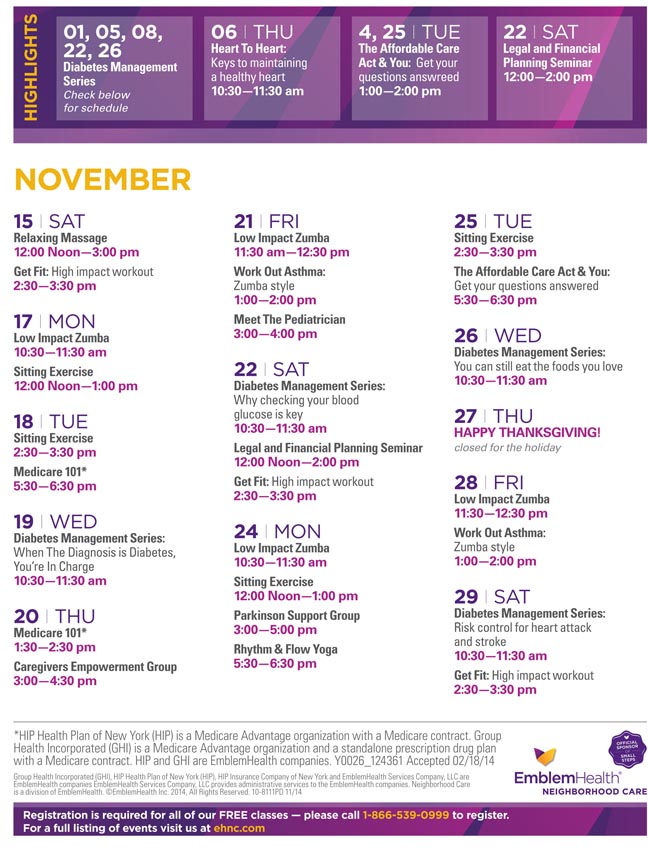 EmblemHealth Neighborhood Care Nov 2014_Calendar_Cambria Hgts-2