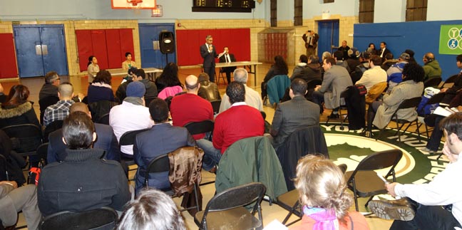 En el Centro Recreacional de Sunset Partk, Brooklyn, en donde la ciudad expuso la forma como le está ayudando a los negocios de minorías y de mujeres. Fotos Javier Castaño
