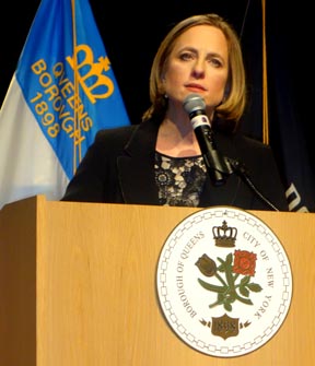 Melinda Katz, presidenta del condado de Queens.