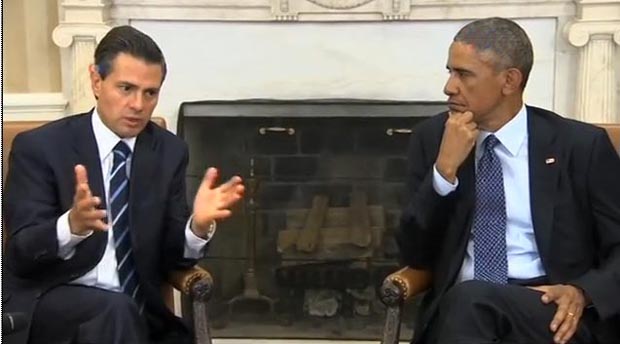 El presidente Peña Nieto de México y Barack Obama de Estados Unidos. 