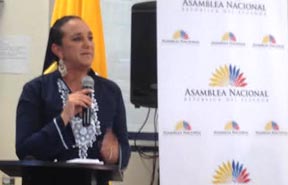 Gabriela Rivadeneira, presidenta de la Asamblea