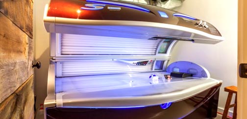 Cámara de bronceado artificial. 