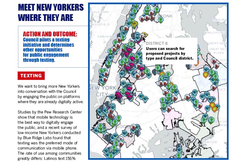La nueva plataforma digital es para hacer más transparente y dinámica la "conversación" con los concejales de Nueva York. Foto cortesía
