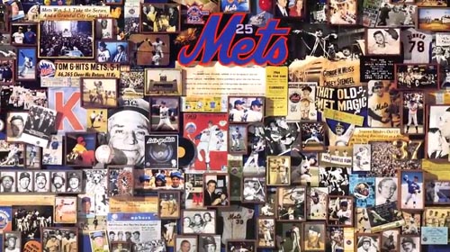 The video shows part of the history of the NY Mets.