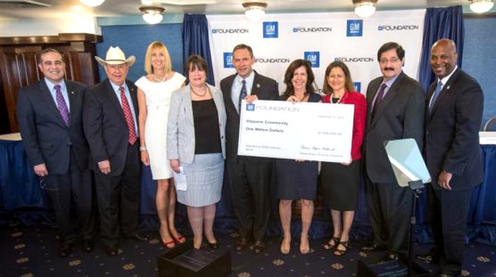 The General Motors Foundation presents grants totaling $1 million to fund Hispanic education and science, technology, engineering and math initiatives to help empower young Latinos to join the workforce of the future, Thursday, September 10, 2015 in Washington, DC. Nineteen leading Hispanic groups will receive grants to fund programs focused on STEM education. (Photo by Mark Finkenstaedt for General Motors)